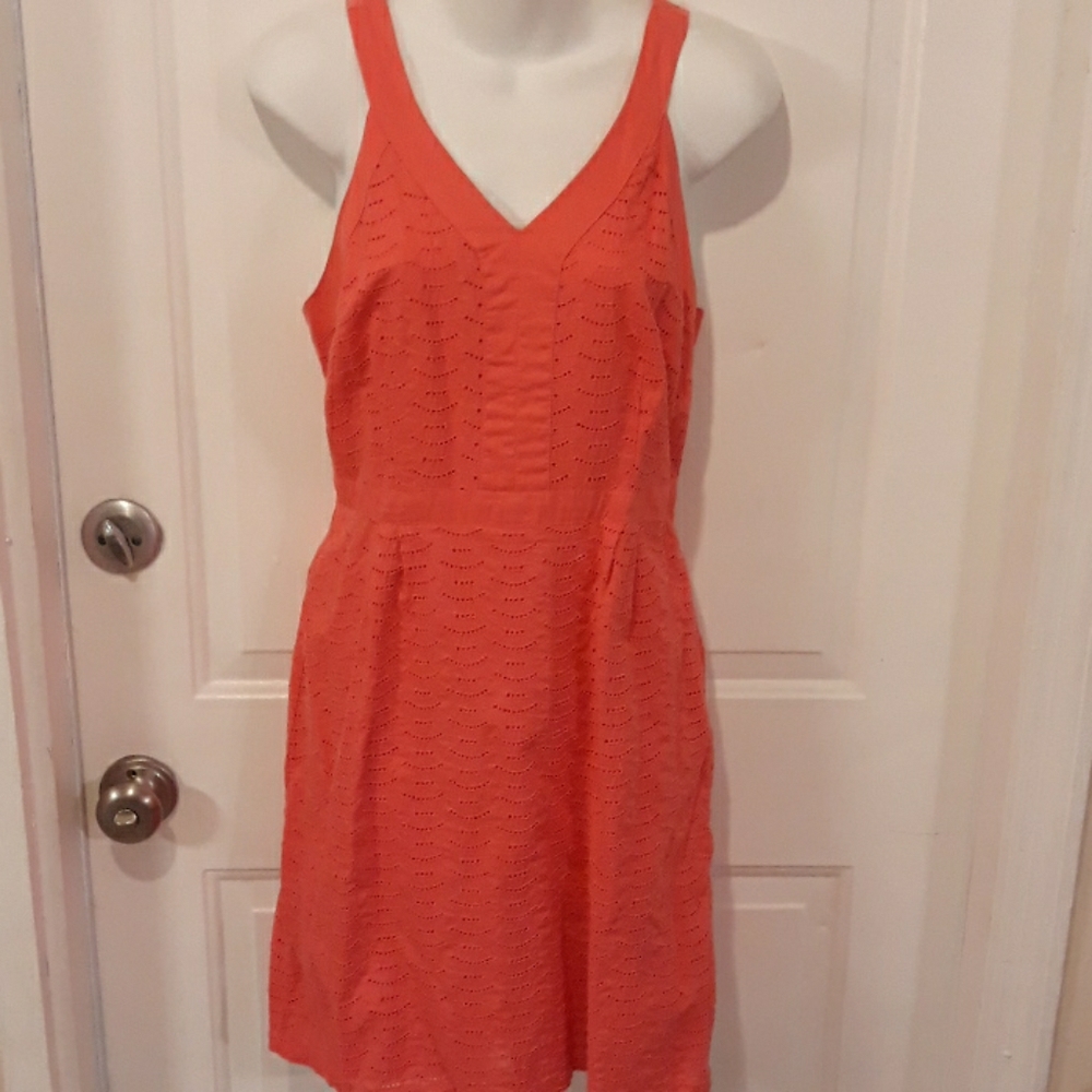 Salmon Spring Casual Dress